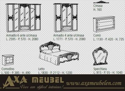hoogglans wit zilver goud slaapkamers AXA meubelen den haag