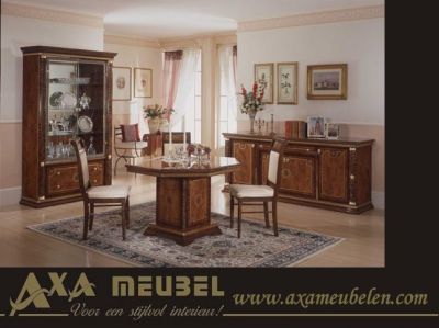 hoogglans noten klassieke wortelnoten AXA meubelen rotterdam