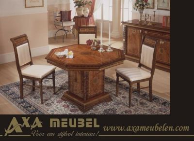 hoogglans noten klassieke wortelnoten AXA meubelen rotterdam