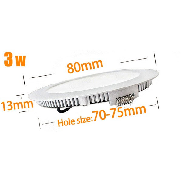 LED inbouwspot spot panel light 3W - Warmwit 2800K