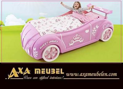 roos kleur roze princess meisjes autobed racebed AXA Meubels