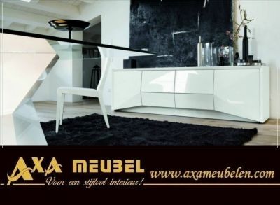 hoogglans sapphire wit woonkamers kasten AXA Meubelen Breda