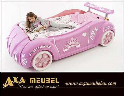 roos kleur roze princess meisjes autobed racebed AXA Meubels