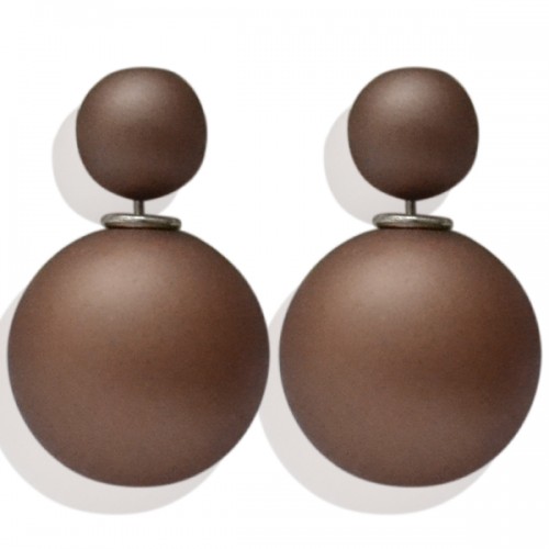 Duo dot, dubbele dot parel oorbellen in verschillende kleuren