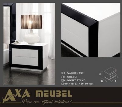 wit zwart slaapkamers AXA Meubelen den haag breda rotterdam